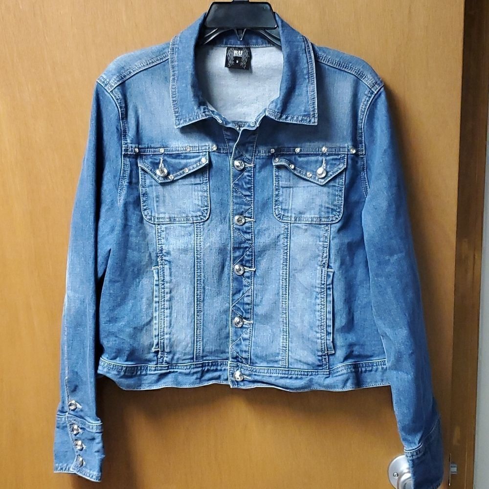 Rhinestone demin jacket by RU Apparel